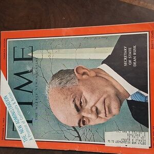 1963 TIME Magazine  - New Administration & Secretary Of State Dean Rusk
